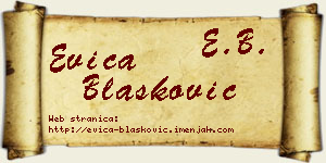 Evica Blašković vizit kartica